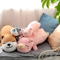 [꿀잠쿠션] 모찌라이독/모찌라이피그 낮잠쿠션 바디필로우세트 70cm+45cm (2종택1), 2.모찌라이피그 낮잠쿠션세트(70cm+45cm)