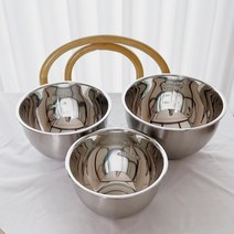 [안젤라스] 깊은 스텐 믹싱볼 U자형 3size (눈금이 있어 편리해요), 지름 20cm(2.0L)