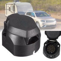 캠핑카 카라반 트레일러소켓 내구성 12v 13 핀 유로 트레일러 소켓 13 극 견인 바 견인 소켓 캐러밴 배선 전기 커넥터 자동차 액세서리, 없음