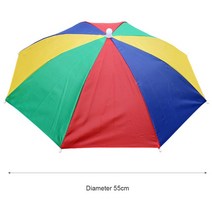 1 PC 휴대용 야외 우산 모자 태양 그늘 방수 스포츠 캠핑 하이킹 낚시 축제 파라솔 Foldable Brolly Cap, 수박 껍질, 수박 껍질