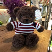 스팟 스웨터 테디 베어 인형 큰 포옹 곰 봉제 장난감 웨딩 그랩 기계 인형 도매봉제인형 문어인형 강아지인형 애착인형, 50cm, Striped sweater dark