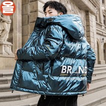 유광패딩 글로시패딩 후드 점퍼 캐주얼 숏 기모 트렌디한 따뜻한
