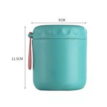 스테인레스 스틸 소재 음식 보온 용기 430ml 학교 어린이용, Green_CHINA