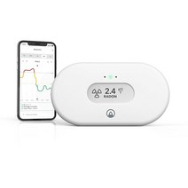 Airthings 2989 6ew Radon - 습도 및 온도 감지기 모바일 앱 Wi-Fi 경고 알림이 있는 라돈 모니터 166467