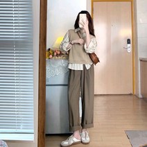 줄무늬셔츠 초 가을 작은 키커 보이는 코디 여성 클래식 CHIC 3802549946