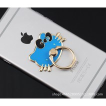핸드폰그립톡Hello Kitty Mobile Phone Bracket Ring Buckle Metal Cartoon KT Cat Men Women Universal De, 01 one size, 04 Blue