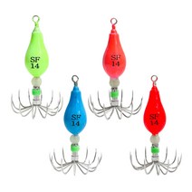 썬베이트 쭈갑킹 1단 야광애자 쭈꾸미/갑오징어용, 14호핑크야광