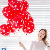 크리스마스 장식 헬륨풍선 제작 레드 15p 핼륨가스