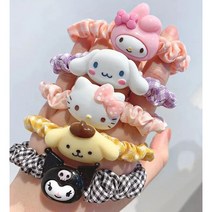 캐릭터 머리곱창 체크 포인트 곱창밴드 머리끈쿠로미 마이멜로디 폼폼푸린 시나모몰 캐릭터 머리끈 헤어악세사리 헤어슈슈최소3개이상구매시배송
