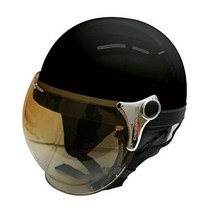 일본 댐 트럭스(DAMMTRAX)오토바이 헬멧 제트 바부 루비 하프 펄 블랙 프리 사이즈(57cm~60cm미만), 단일옵션