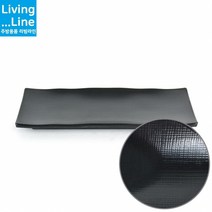KT 고급 초밥 접시 김밥 접시 계란말이 접시 긴 접시 검정 멜라민 한정식 일식 생선 회 플레이트 예쁜 그릇 업소용 브런치 레스토랑 중국집 분식 식기 한식 일식, 멜라민 검정