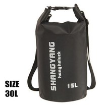 오토바이 가방 야외 PVC 드라이 자루 가방 방수 40L 60L 80L 어깨 가방 다이빙 수영 하이킹 운전 여행 키트, 10 Black 30L, 1개