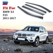 꼴로르 실 타프 헬로스 옥타 어반포레스트 랜드 페이지 BMW X3 F25 2011-2017 용 윈도우 바이저 자동차 레, 01 BMW X3