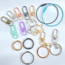 일상inD 열쇠고리 키링 O링 키홀더 에어팟 부자재 만들기, 21) 납작더블오링외경 35mm (약50개) 실버