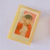 포카홀더 3 인치 빛나는 투명 Photocard 홀더 Instax 사진 앨범 스토리지 박스 홈 그림 케이스 이름 카드 ID, 04 YELLOW