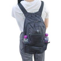 루사라 프리미엄 경량 등산 가방 20L, 모던블랙