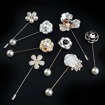 스카프 진주 핀브로치 진주 옷핀 삔침 브로치 진주 코사지