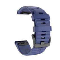 저스트파 Garmin Fenix 5X 6 6X 7 7X Mk1 Mk2/접근 S60 S62 스마트 시계 밴드 퀵 릴리스 손목 벨트용 26 22MM 실리콘 스트랩, [10] 26mm Fenix 6X 5X, [05] 자정 블루