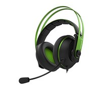 ASUS 게이밍 헤드셋 듀얼 마이크 3.5mm 잭 스테인리스 스틸제 53mm ASUS 에센스 드라이버 Cerberus (켈베로스) V2 GREEN PS4 대응