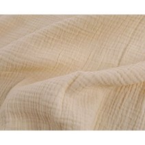 레자원단 레쟈 부드러운 주름 2겹 코튼 거즈 모슬린 원단 폭 135cm 미터로 판매, Beige
