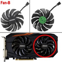 컴퓨터 부속 기가 바이트 AORUS Radeon RX 570 580 4G 비디오 카드 RX570 RX580 그래픽 쿨러 팬 88MM GPU 냉각 교체, [02] fan B, 02 fan B