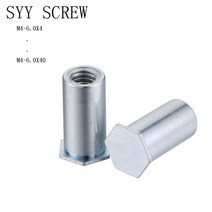 Hardware 5 40 개 M4 7.2mm 구멍 블라인드 리벳 스터드 PEM BSO 너트 스탠드 오프 탄소 강철 블아연 도금, 05 M4x8(25개)