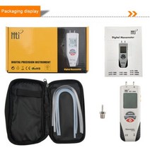마노미터 차압 측정기 압력계 디지털 공기 압력 차동 게이지 가스 테스터, with battery