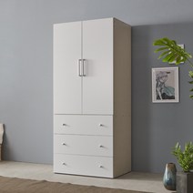 애쉬 800 원룸 학생 작은방 침실 가구 장농 싱글장롱 수납장 미니 서랍형 옷장 시리즈, 오크