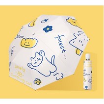 워터프론트 중학생우산 캐릭터 3단자동우산 선물용 개별포장