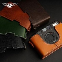 카메라 케이스 가죽 파우치 TP 오리지널 콘택트 T3 가죽케이스 CONTAX T2 Tix 카메라백 필름 소가죽, 01 T3 받침 [블랙]