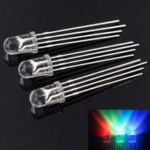 100 피스 F5 5MM LED 다이오드 모듬 키트 밀짚 모자 백색 붉은색 파란색 녹색 노란색 DIY 발광, [31] RGB - cathode