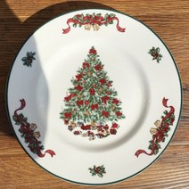 존슨브라더스 핵인싸 화사 크리스마스 찻잔 접시 컵 그릇 빈티지 세트, 큰 접시