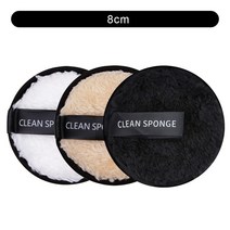 메이크업 클렌저 리무버메이크업 리무버 패드 1/3 개 8cm 재사용 가능 세척 제거 마이크로파이버 디스크, 13 8cm 3pcs B