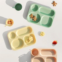냠냠 파스텔 아기 유아 어린이집 다이어트 식판 식기 트레이 + 컵 세트 (3color), 핑크베이지, 1세트 (식판1P+컵1P)