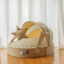 몽냥펫 고양이 하우스 숨숨집 반려동물 강아지 쿠션 방석, 동화 별 요람 풀세트, 프리사이즈