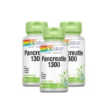 솔라레이 판크레아틴 아밀라제 프로테아제 리파아제 1300mg 90베지캡슐 3팩, 1개, 기본