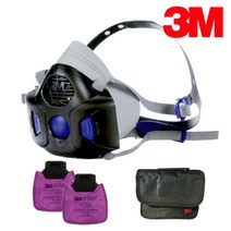 3M 방독면 풀셋트 - 석면 미세입자 독성분진 작업 패키지 구성, HF-800 석면 미세입자 독성분진용 구성 M, 1개