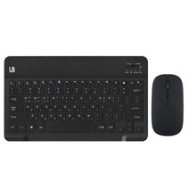 UB BK1 블루투스 무선 라지 키보드+마우스 set, 마우스_블랙, 키보드_블랙