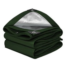 방수 천막 방염 방수포 시트 캠핑 타포린 대형 PVC 다용도 텐트 바닥 고급 그라운드, 그린 실버