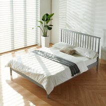 인테리어레시피 루시드 원목 평상형 침대프레임 슈퍼싱글 퀸, 서랍없음, 월넛