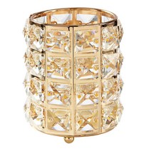 풀커버링 큐빅 브러쉬 정리함 붓통 홀더 건조대 립스틱 화장품 정리대 - 골드