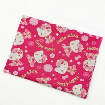 천원단 원단천 Sanrio- 순수 160 면 직물 침구 세트 cm 너비 슬립 커버 가정용 섬유 쿠션 바느질 DIY, 01 0.5yard (45X160cm)