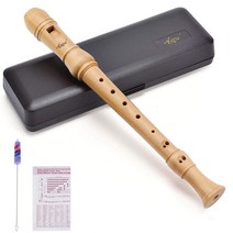 피리 팬플룻 리코더 aiersi 메이플 우드 프로페셔널 c 키 소프라노 레코더 플루트 3 피스 독일 또는 바로크 스타일 blockflute with hard case, 독일 스타일