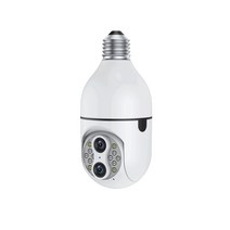 Ycc365plus 업그레이드 360도 WiFi 스마트 전구형 감시카메라 (실내/실외 사용), Ycc365plus/32GB