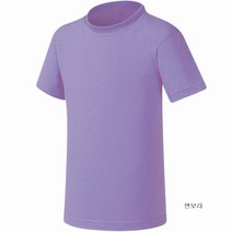 [ UDT180 ] 연보라색/국산/유치원/초등학교/학생/30수/순면티/라운드/아동용/어린이집/티셔츠/반소매티/여름티/반팔티