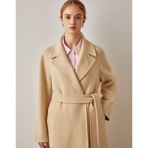 22FW 핸드메이드 크림 스트랩 울혼방 코트 VLCO2D901CR