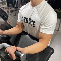 데벤스 남자 짐웨어 머슬핏 로고 모달 반팔 티셔츠