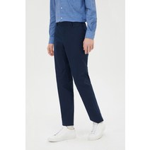 캠브리지멤버스 남성 베이직 치노 면 팬츠 네이비