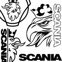 마이웨이카 스카니아 스티커 대형 SCANIA 로고 데칼 덤프 트럭 추레라, 홀로그램, 로고7 (좌측)