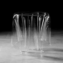 고스트 테이블 아크릴 투명 테이블 사이드 협탁, 투명 - M (40 x 51cm)